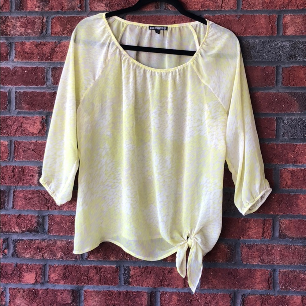 Express Yellow Shear Top